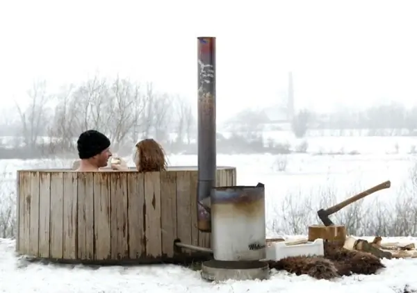 Деревянная гидромассажная ванна на открытом воздухе - икона Dutchtub