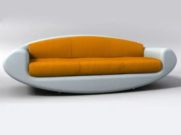 элегантный бело-оранжевый диван Thomas de Lussac Design Lab элегантный бело-оранжевый диван Thomas de Lussac Design Lab