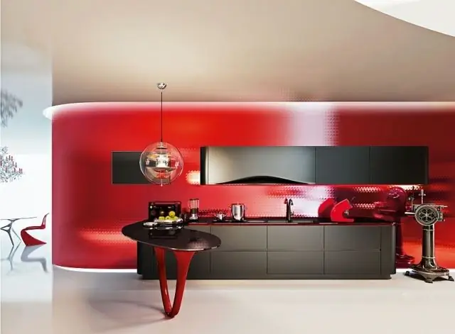 Красный кухонный остров Snaidero design ferrari Красный кухонный остров Snaidero design ferrari