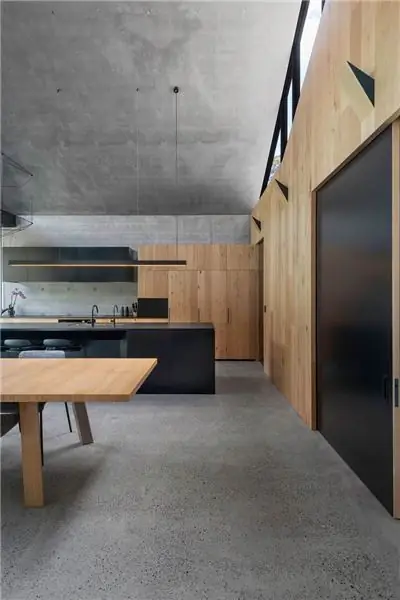 деревянная пристройка к дому бетонная пристройка MCK Architecture оборудованная кухня деревянная пристройка к дому бетонная пристройка MCK Architecture оборудованная кухня