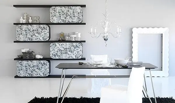 Полки настенные Paola Navone белый черный Полки настенные Paola Navone белый черный