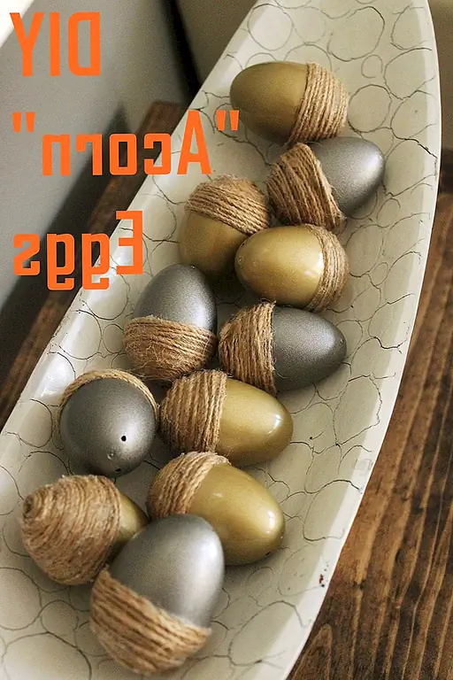 Acorn Eggs for Fall: простой декор благодарения