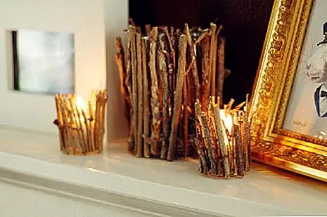 Красивые DIY Wood Sticks Подсвечники