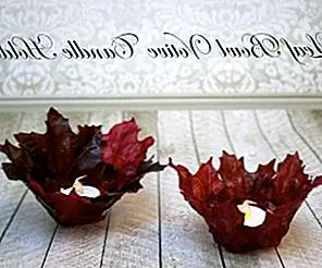 DIY Leaf Bowl Votive Подсвечники