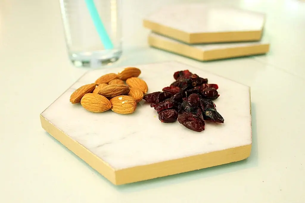 DIY Gold Leaf Marble Hex Trays - быстрое и легкое обновление!