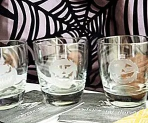 Easy Jack O'Lantern Cocktail Glass DIY для Хэллоуина Easy Jack O'Lantern Cocktail Glass DIY для Хэллоуина