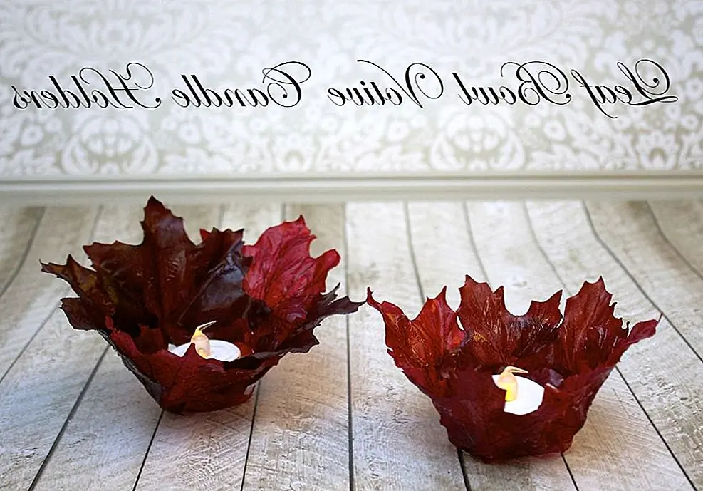 DIY Leaf Bowl Votive Подсвечники