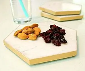 DIY Gold Leaf Marble Hex Trays - быстрое и легкое обновление!