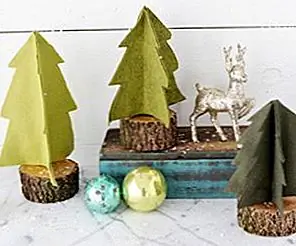 DIY Деревенские войлочные рождественские елки DIY Деревенские войлочные рождественские елки