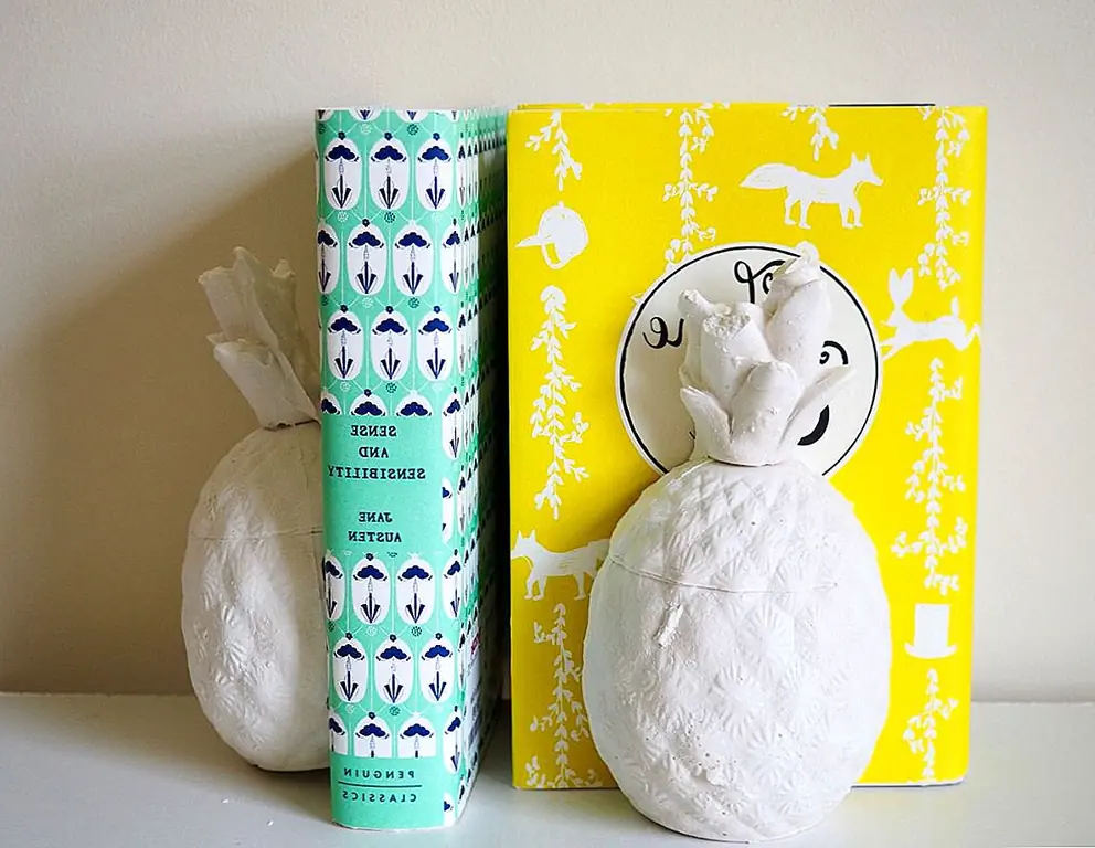 DIY штукатурный ананас книги для вашего дома