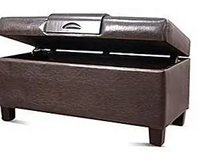 Красивая кожаная скамейка для хранения Красивая кожаная скамейка для хранения