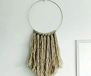 Легкая DIY пряжа Fringe Wall Hanging Легкая DIY пряжа Fringe Wall Hanging