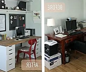 Простое оформление офиса Ikea