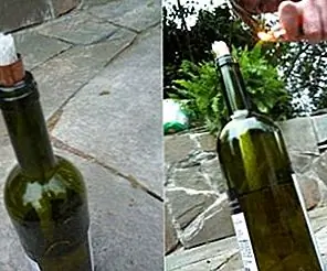 Как сделать факел тики из пустой бутылки вина
