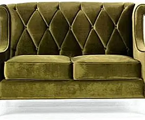 Современный зеленый бархат loveseat
