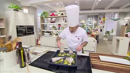 Жареный хвост хека с картофелем
