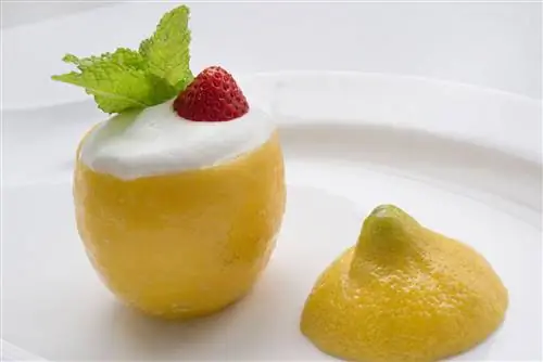 Мороженое с начинкой из лимона