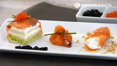 Канапе с копченым лососем