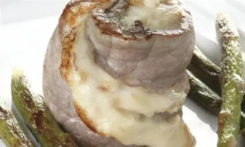 Филе, фаршированное грибами