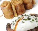 Ветчина из морепродуктов с грибным соусом и портвейном Ветчина из морепродуктов с грибным соусом и портвейном