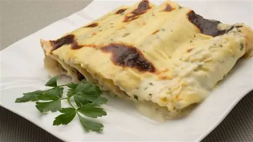 Каннеллони с черным пудингом