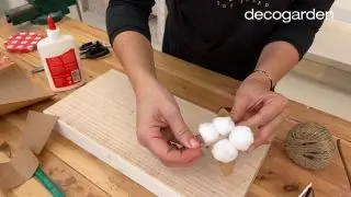 Как сделать цветы из хлопка - Шаг 4