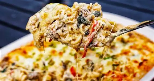 Рецепт запеканки с чизстейком и макаронами