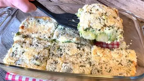 Запеканка из запеченной брюссельской капусты