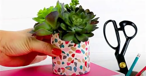 Как сделать горшок из глины терраццо