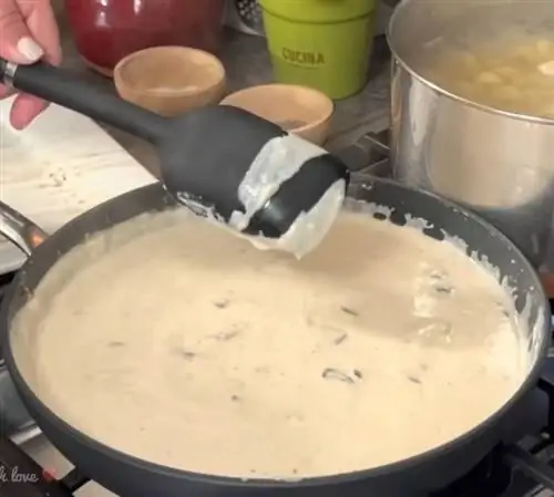 Рецепт запеканки с макаронами со сливками и курицей и грибами