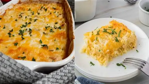 Рецепт запеканки с крекером и хашкоричневым подражателем
