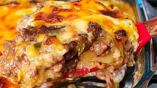 Легкая запеканка из картофельного и говяжьего фарша
