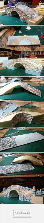 Miniature Warfare: Building a Bridge… - сгруппированное изображение - Pin Them All - нравится эта идея для сцены в саду или парке в миниатюре