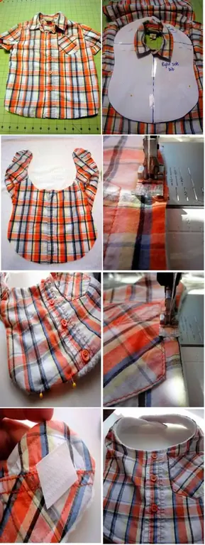 переработка мужских рубашек 10 идей, которые нельзя пропустить reciclar una camisa babero1 переработка мужских рубашек 10 идей, которые нельзя пропустить reciclar una camisa babero1