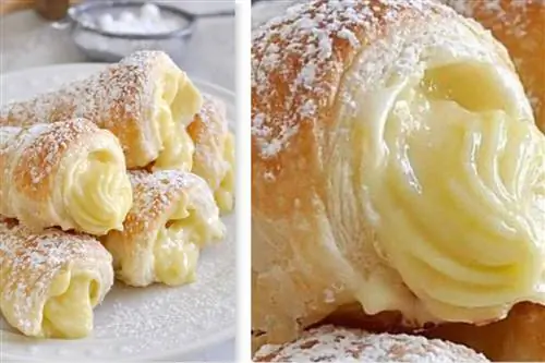 Слойки с кремом Слойки с кремом