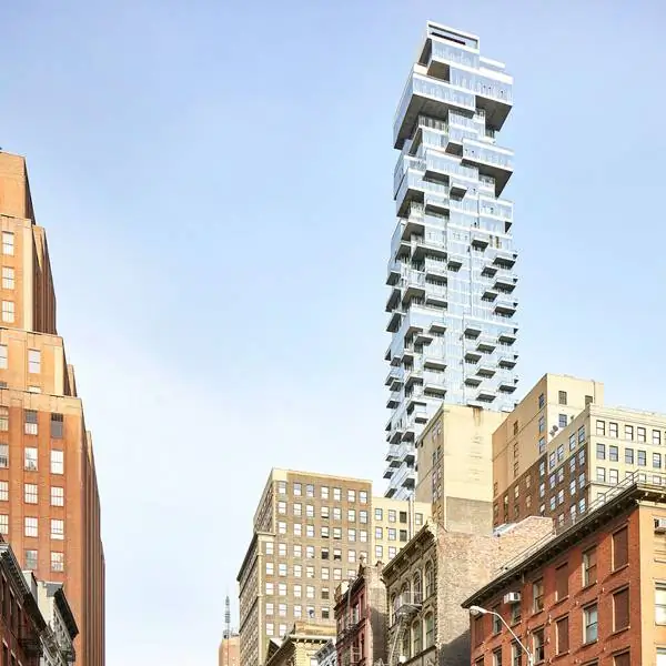 Небоскреб Herzog & De Meuron, похожий на Jenga, сфотографированный Hufton + Crow
