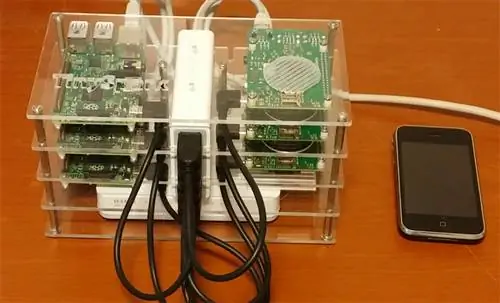 Специальный корпус представляет собой кластер Raspberry Pi из 6 частей