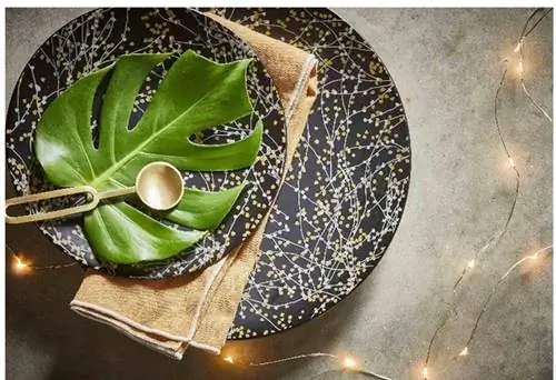 GINKO Черная керамическая плоская тарелка, Д. 27см, 36 евро, набор из 6 шт. GINKO Черная керамическая плоская тарелка, Д. 27см, 36 евро, набор из 6 шт.