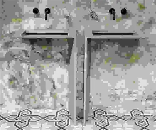 ImageFly for Two Traumraum&beton DESIGN by NONNAST Современная ванная комната Бетон Серая Раковина ImageFly for Two Traumraum&beton DESIGN by NONNAST Современная ванная комната Бетон Серая Раковина
