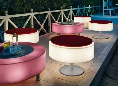Светящаяся мебель modoluce atollo outdoor 1 Мебель с подсветкой, мебель для патио с подсветкой от Modoluce