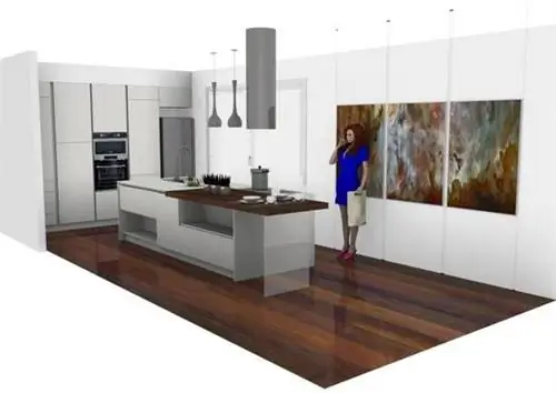 3D дизайн дизайнерской кухни