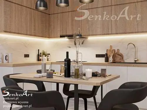 Дизайн кухни-гостиной в квартире SenkoArt