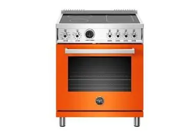Индукционная плита Orange с деталями из нержавеющей стали и гладкой варочной панелью Индукционная плита Orange с деталями из нержавеющей стали и гладкой варочной панелью