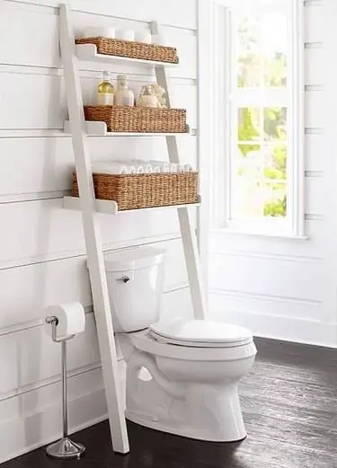 Лестница над туалетом Pottery Barn Ainsley с корзинами Лестница над туалетом Pottery Barn Ainsley с корзинами
