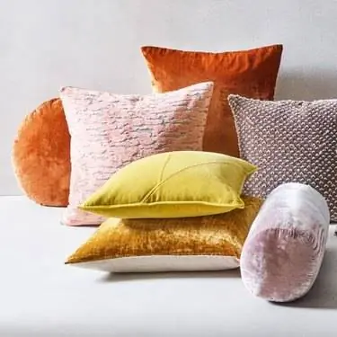 бархатные подушки west elm современный декор середины века