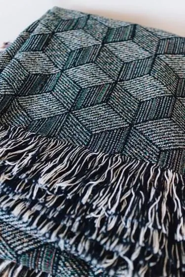 etsy одеяло с геометрическим рисунком середины века современный декор