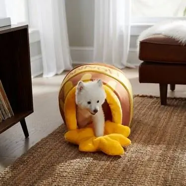 Chewy Disney Winnie the Pooh Honey Pot Крытая кровать для кошек и собак Chewy Disney Winnie the Pooh Honey Pot Крытая кровать для кошек и собак