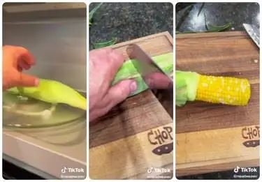 Хак для быстрой очистки кукурузы