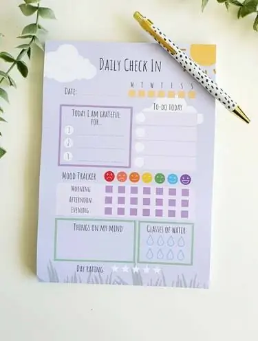 Jellyhead Check In Notepad с продуктом Mood Tracker