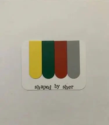 Магнитные закладки Sher в четырех цветах: Lemon Yellow, La Salle Green, Fire Engine Red, Philippine Silver)